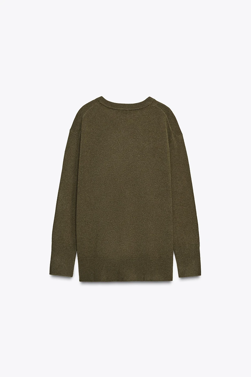 100% WOOL OVERSIZED KNIT SWEATER