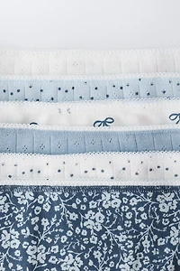 2-6 YEARS / SIX-PACK OF BOW UNDERWEAR