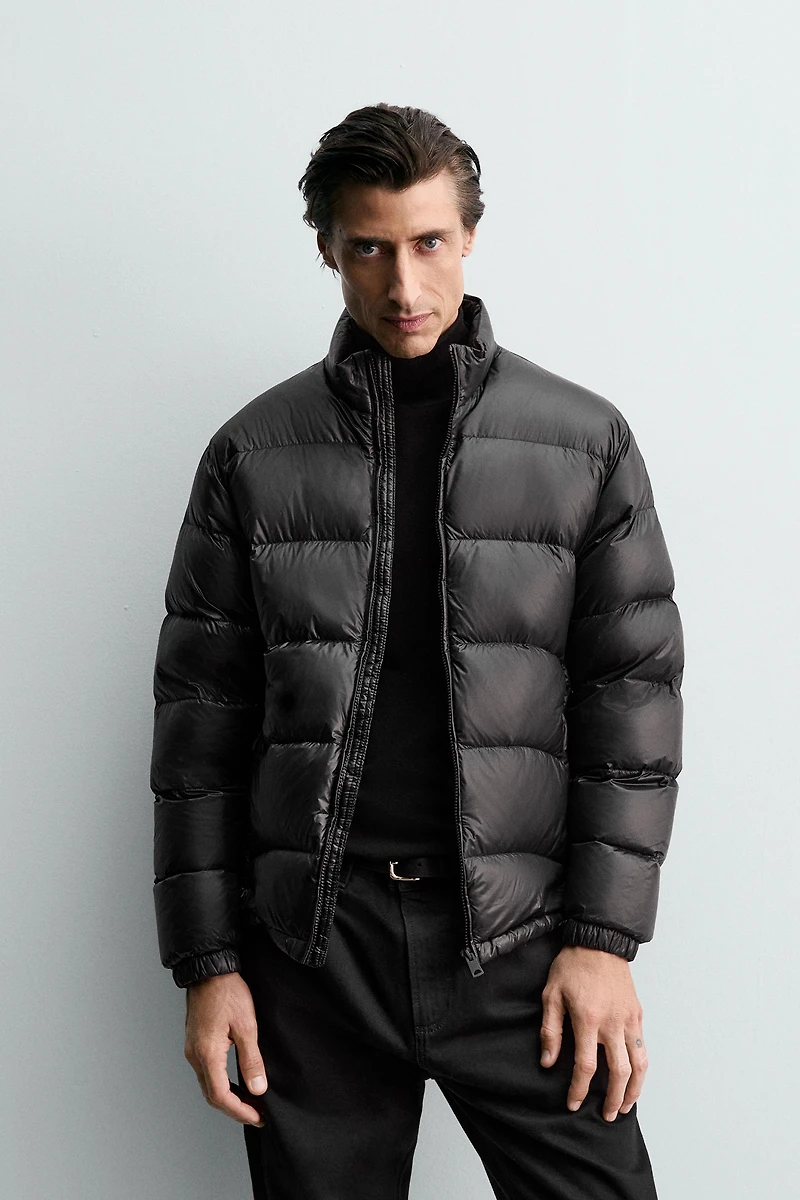 100% FEATHER WATER REPELLENT PUFFER JACKET