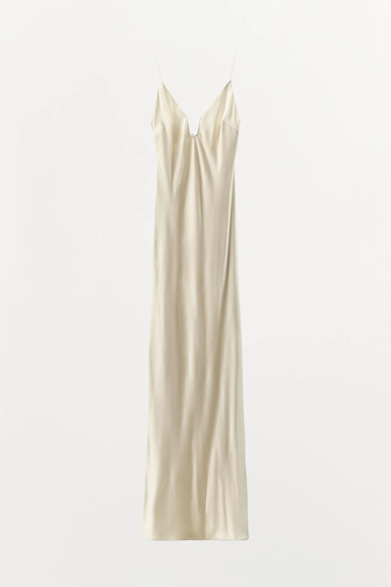 100% VISCOSE LONG DRESS
