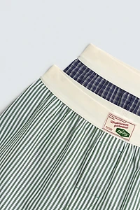 TWO-PACK OF COMBINED POPLIN BOXERS