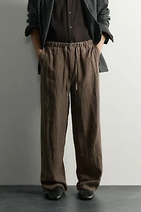 100% LINEN RELAXED FIT PANTS
