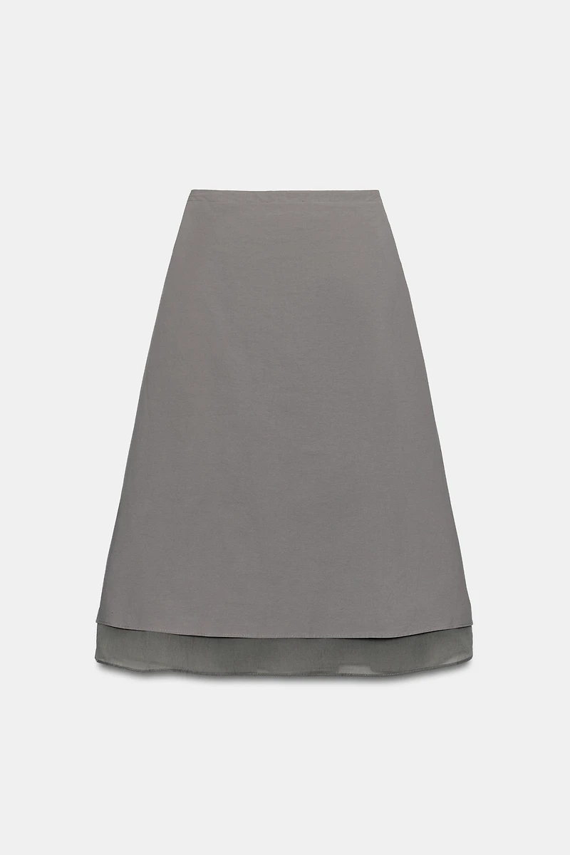 JUPE MI-LONGUE CAPE BIMATIÈRE