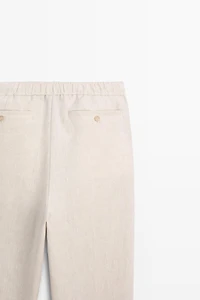 100% linen jogger fit pants