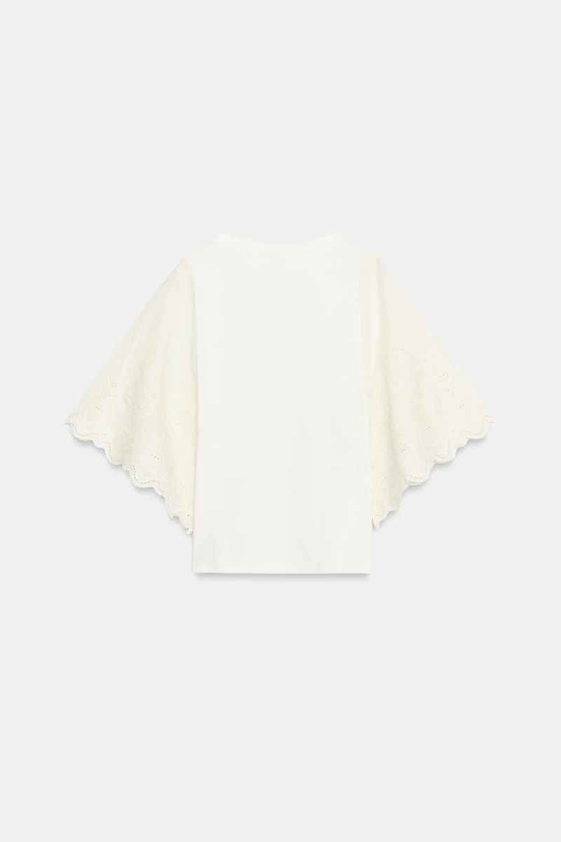 EMBROIDERED COMBINATION T-SHIRT