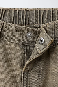 WASHED EFFECT BALLOON JEANS