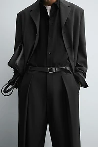 PLEATED WIDE FIT PANTS