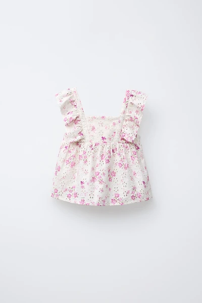 FLORAL PRINT SHIFFLY TOP