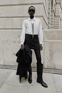 POPLIN SHIRT WITH TIES