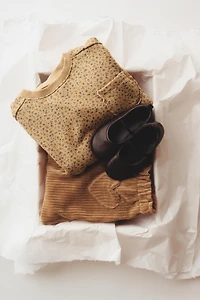 PANTALON BAGGY EN VELOURS CÔTELÉ AVEC POCHES CŒUR