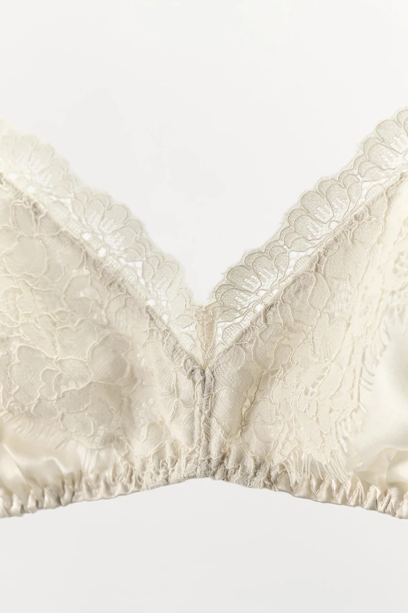 SILK BLEND LACE BRALETTE