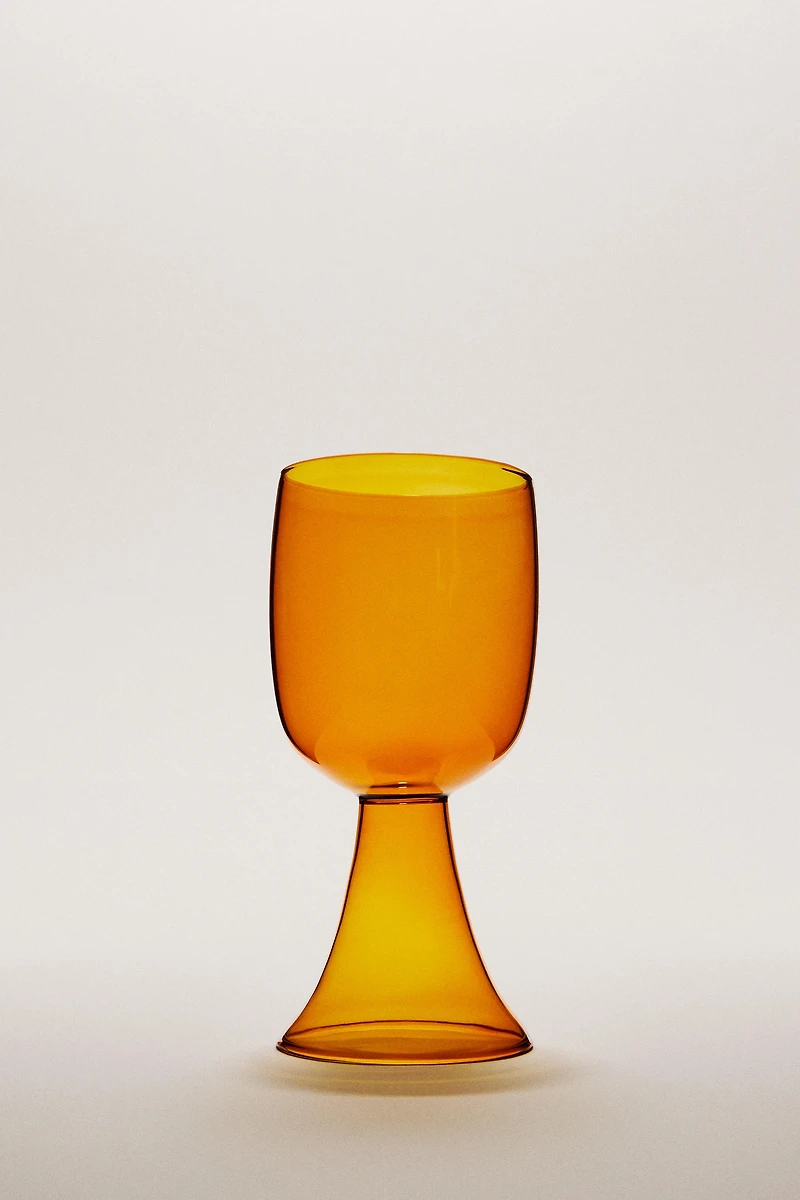GRAND VERRE À PIED BOROSILICATE COULEUR X COLLAGERIE