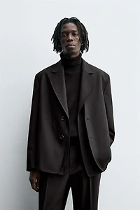 SUIT JACKET WITH REMOVABLE LAPEL