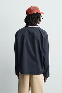 CHEMISE COL BORD-CÔTE BRODÉ