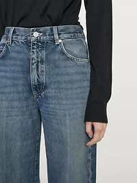 High-waist palazzo jeans