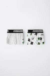 AGES 6-14/ TWO-PACK OF MINECRAFT © MOJANG AB. ™ BOXERS