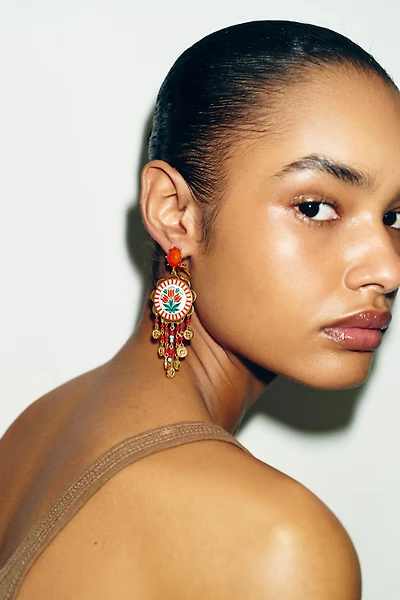 FLORAL STONE EARRINGS