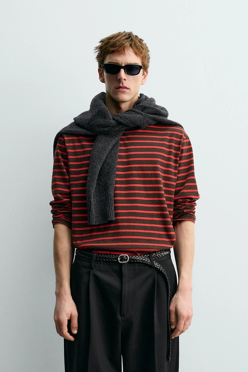 STRIPED JACQUARD T-SHIRT AARON LEVINE X ZARA