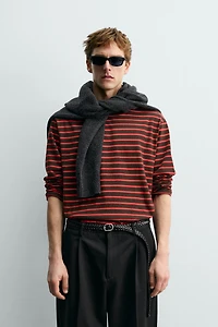 STRIPED JACQUARD T-SHIRT AARON LEVINE X ZARA