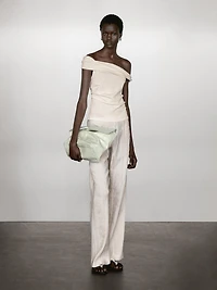 Draped strapless top