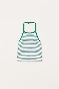 LIMITED EDITION STRIPED HALTER TOP