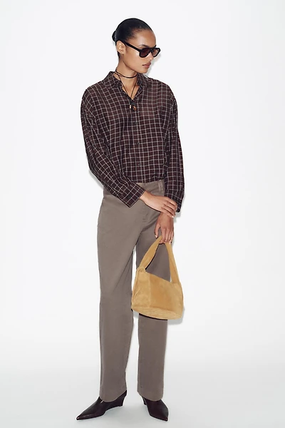 MID-RISE STRAIGHT LEG PANTS