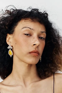 RHINESTONE STONE EARRINGS