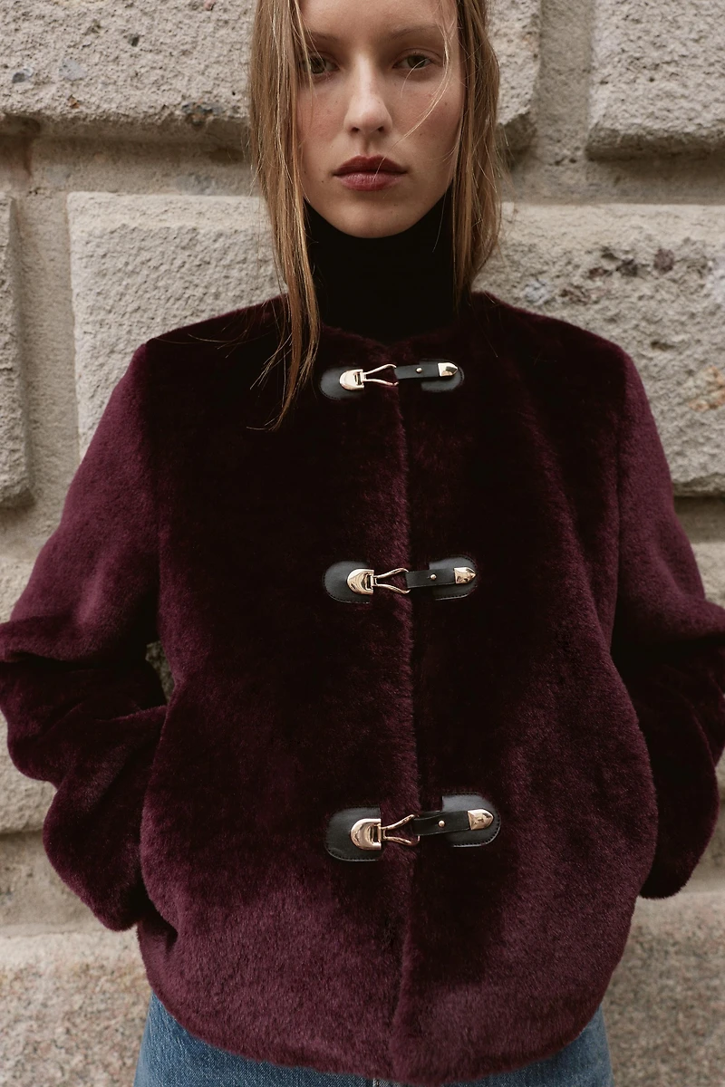VESTE DOUBLE FACE À BRANDEBOURGS