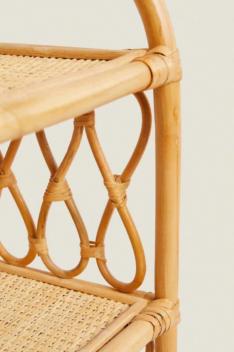 RATTAN BEDSIDE TABLE