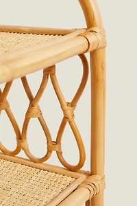 RATTAN BEDSIDE TABLE