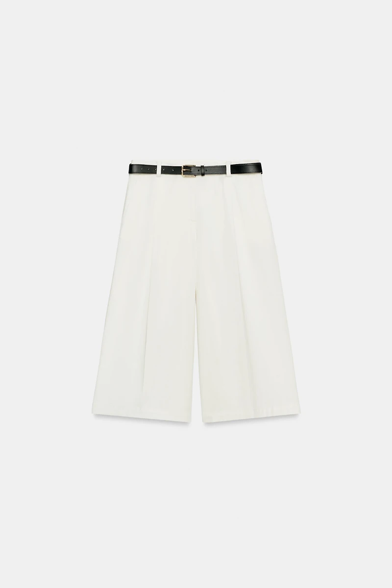 LONG BELTED SHORTS