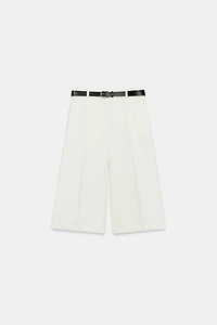LONG BELTED SHORTS