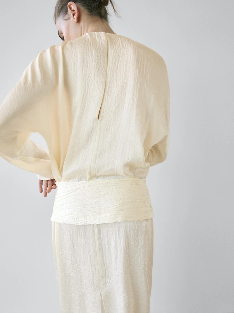 Robe midi ceinture large - STUDIO