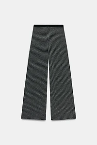 STRIPED BOUCLÉ PANTS