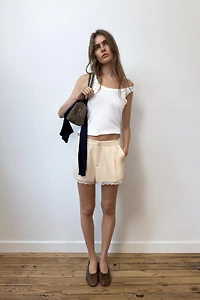 SATIN LACE SHORTS
