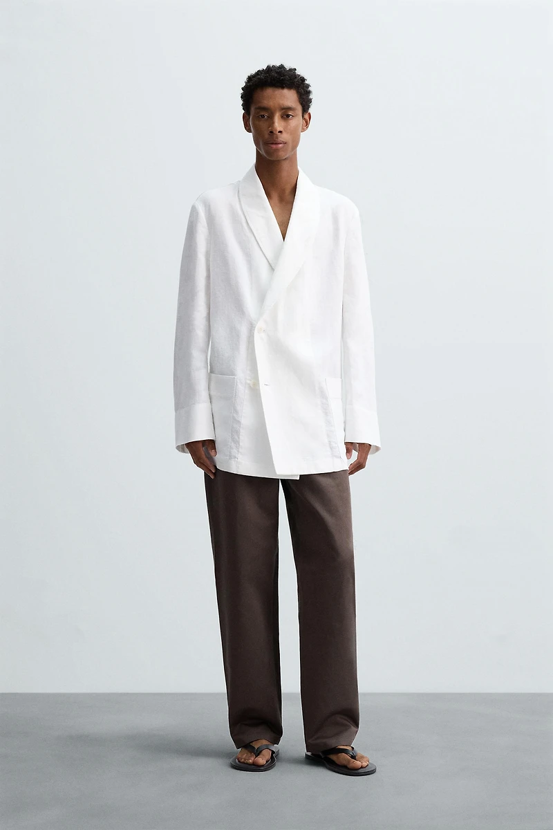 RELAXED FIT LINEN BLAZER