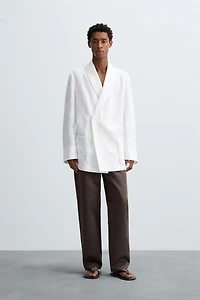 RELAXED FIT LINEN BLAZER