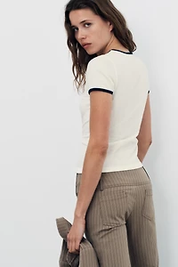 PINSTRIPE CAPRI PANTS