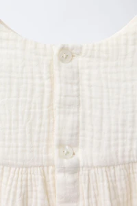 COTTON GAUZE DRESS AND BLOOMERS