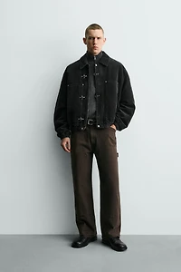 BLOUSON EN VELOURS CÔTELÉ À BRANDEBOURGS