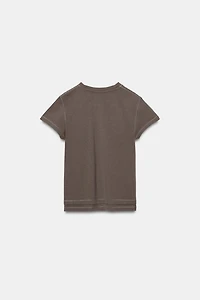 DOUBLE EFFECT SHORT SLEEVE T-SHIRT