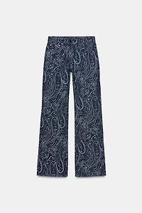 JACQUARD DENIM PANTS ZW COLLECTION