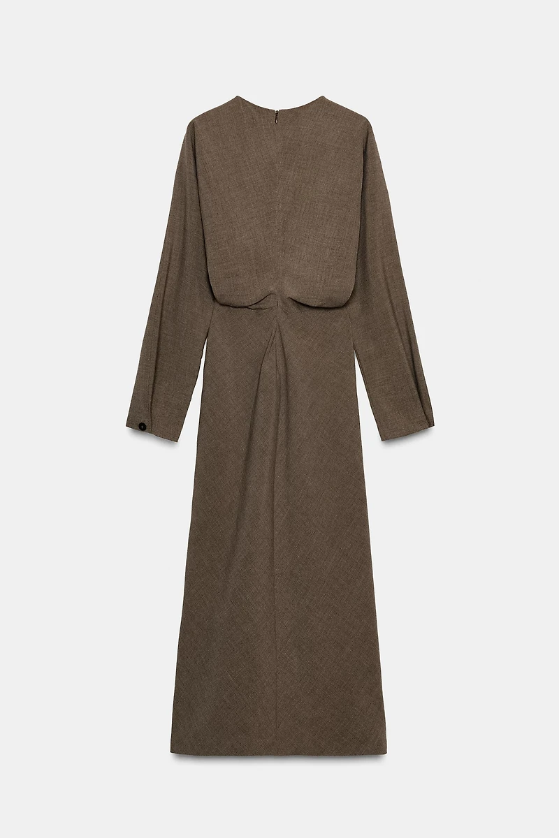 DRAPED MIDI DRESS ZW COLLECTION