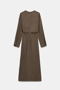 DRAPED MIDI DRESS ZW COLLECTION