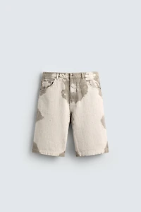 TEXTURED STRIPED SHORTS