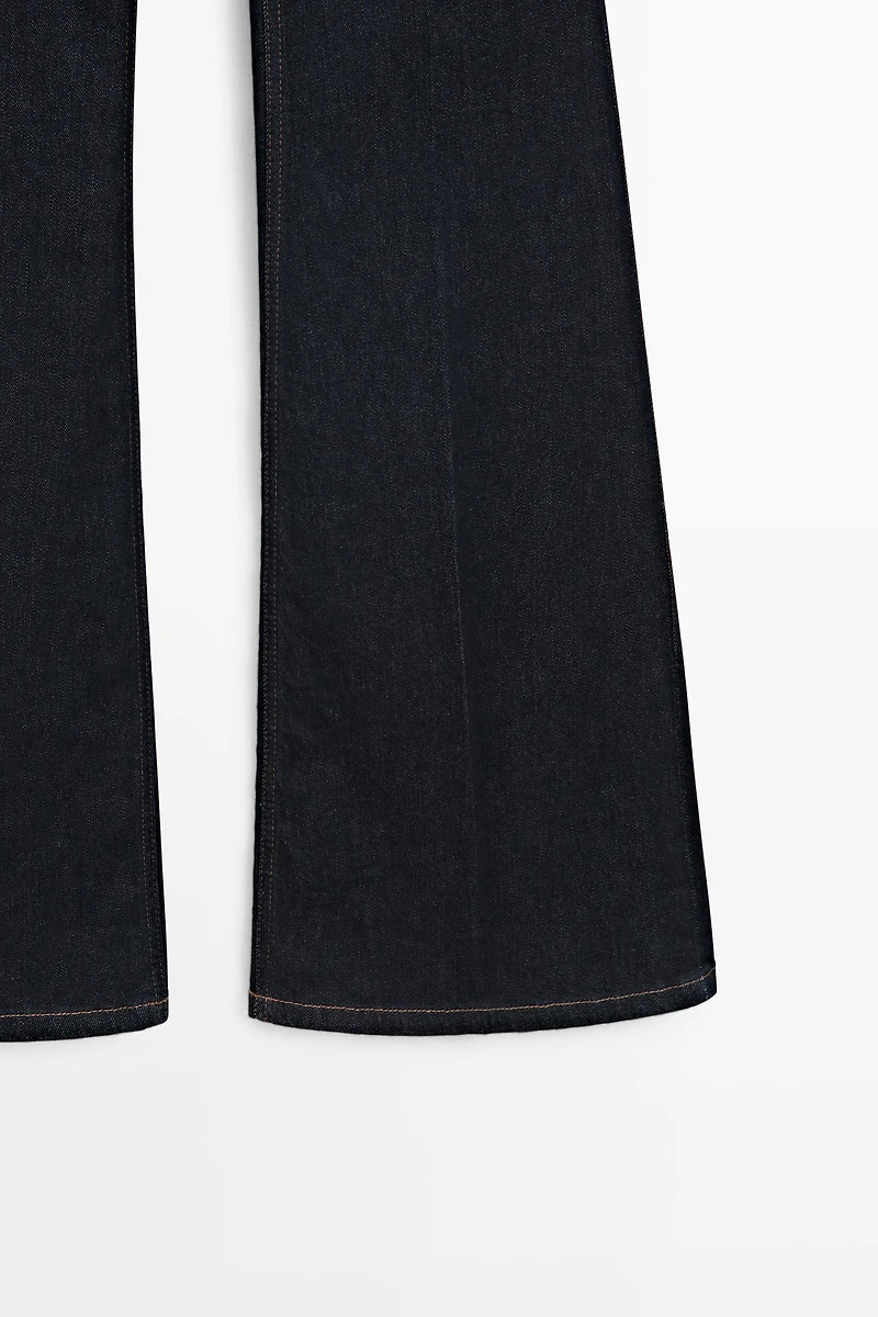 High-waist skinny flare jeans