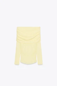 STRAPLESS RUCHED TOP