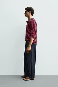 HERRINGBONE RELAXED FIT PANTS
