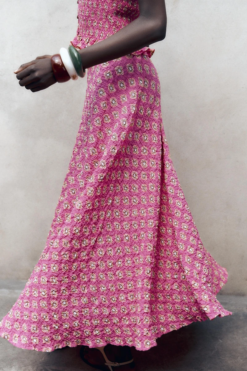 PRINTED MIDI SKIRT