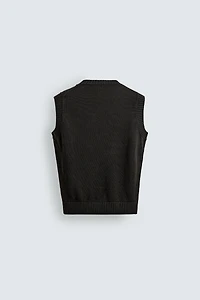 AARON LEVINE X ZARA 100% LINEN KNIT VEST